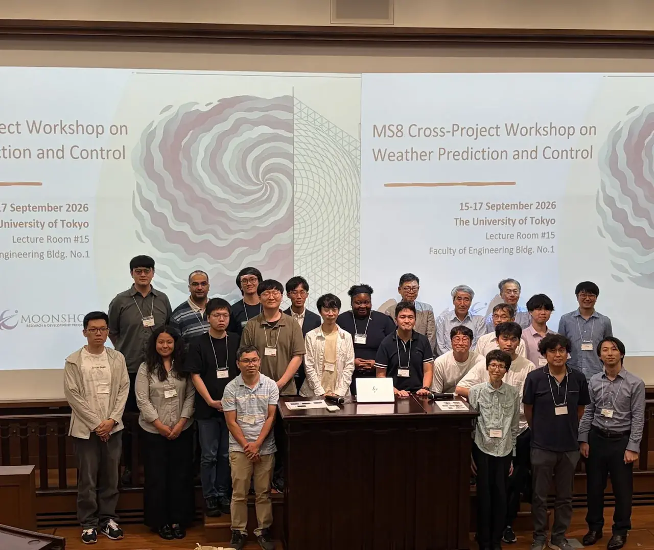 Participants of the MS8 Cross-Project Workshop on Weather Prediction and Control at the University of Tokyo